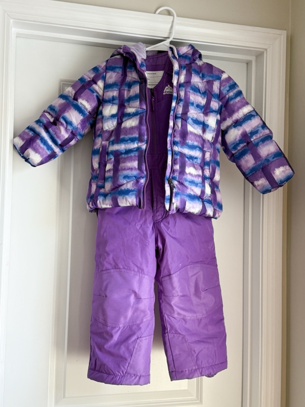 Purple Kids Snow Bibs and Jacket 4T